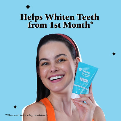 Perfora Teeth Whitening Toothpaste For Stain Removal - 150 g | Fluoride & SLS Free Tooth Paste For Adult & Kids | N-Ha For Teeth Remineralisation & Oral Care | No Artificial Sweetners