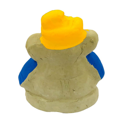 SHOPMEFAST Clay Ganesh Idol, 4 Inches Height, Water Soluble Ganpati Murti for Ganpati Visarjan (Small) (Multicolor)