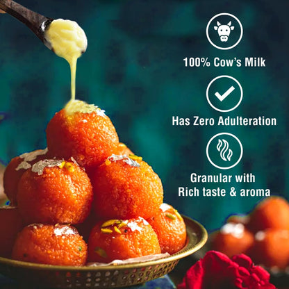 Gits Cow Ghee Jar| Aroma in every drop |Pure Veg, Pure Cow Ghee, Desi Ghee, No preservatives | Rich Taste & Aroma | Good source of Vitamin A, Delicious, Healthy & Nutritious | Good for Digestion, Heart, Skin and Hair | Homemade taste