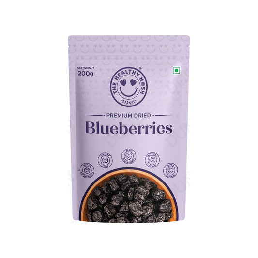 The Healthy Nosh Blueberries 200G | Premium Dried Blueberries | Rich in Antioxidants, Fiber, & Vitamin C | Perfect Superfood Snack