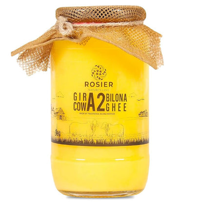 ROSIER A2 Gir Cow Ghee | Traditional Bilona Method A2 Gir Cow Ghee | Grassfed, Pure and Healthy Desi Cow Ghee