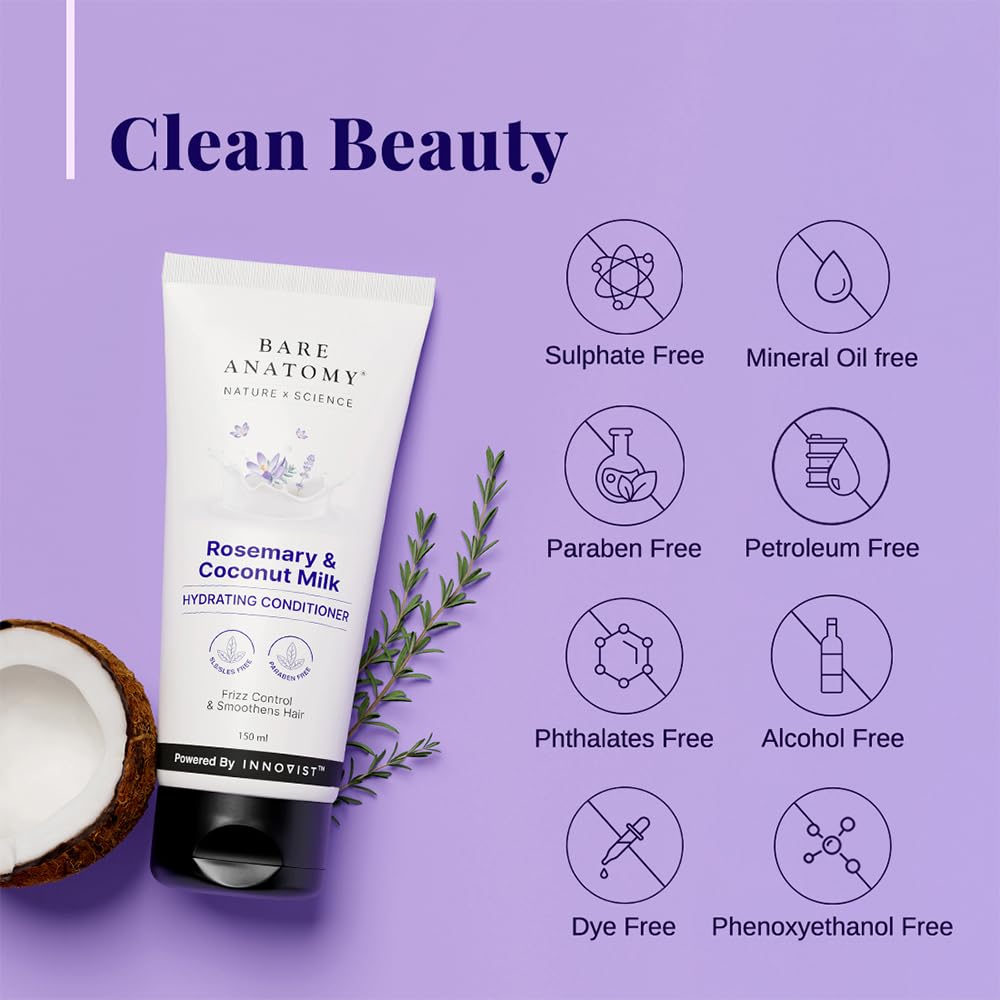 Bare Anatomy skincare product with 'Clean Beauty' features on a purple background