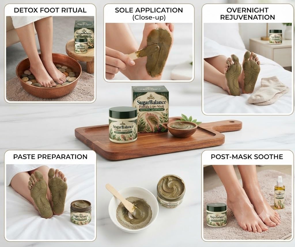 Sugar Balance Padtala Lepa Foot Mask | Herbal Ayurvedic Foot Paste for Traditional Wellness Routine | Supports Healthy Sugar Metabolism | Easy-Apply Foot Care Formula
