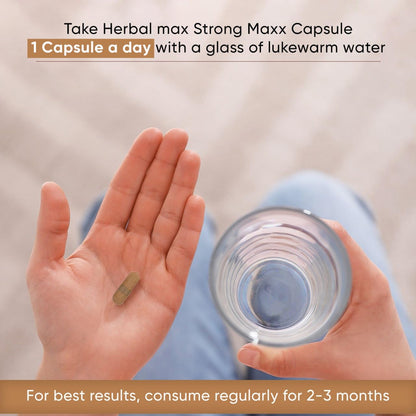 Herbal Max Strong Maxx Maca Root Capsules – 800 mg | 30 Vegetarian Capsules | Natural Energy & Vitality Booster | Ayurvedic Supplement for Men & Women