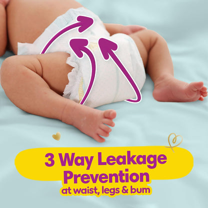 Pampers Active Baby Diapers, New Born, Extra Small, (NB, XS) size, 24 Count, Taped style diaper