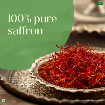 Tata Sampann Golden Saffron, 1g, Natural Aroma & Colour, Pure & Natural Kesar, ISO 3632 Tested
