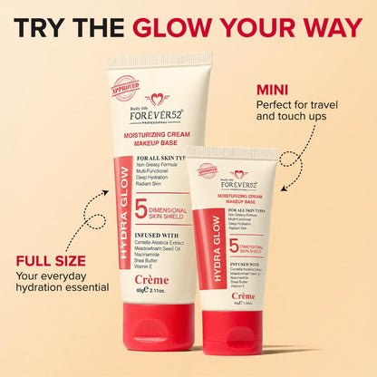 Daily Life Forever52 Hydra Glow Cream | Hydrating Makeup Base & Face Primer | Moisturizing Cream with Niacinamide, Centella, Shea Butter & Vitamin E | Smooth, Radiant & Long-Lasting Makeup (30g)
