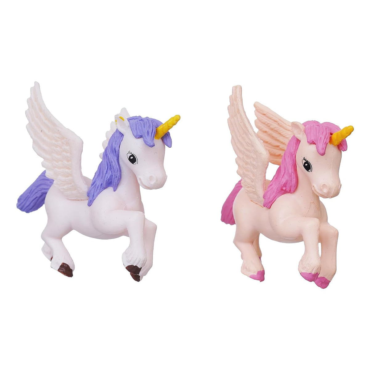 Set of 2 Miniature Unicorn Horse Statues Animal Figurines Decorative Showpiece (Resin) Home Decor Valentine Gift for Girlfriend Boyfriend Husband Wife Her | Valentine Day Decoration Items