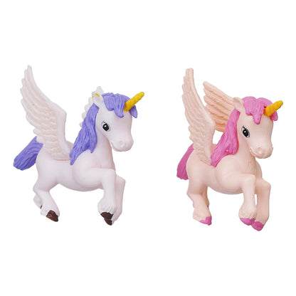 Set of 2 Miniature Unicorn Horse Statues Animal Figurines Decorative Showpiece (Resin) Home Decor Valentine Gift for Girlfriend Boyfriend Husband Wife Her | Valentine Day Decoration Items