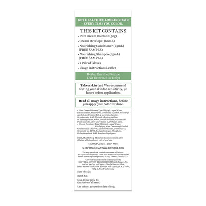 Product label with text on a white background