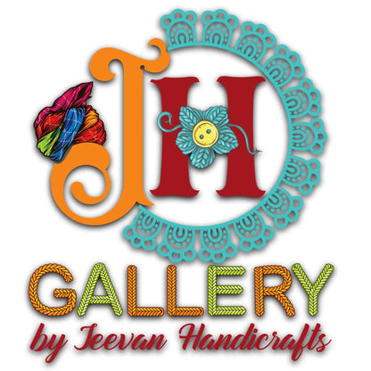 JH Gallery Recycled Material Rajasthani Musician Bawla Puppets Idol 7 x 28 cm Multicolor, 5 Pieces (Female Puppets)