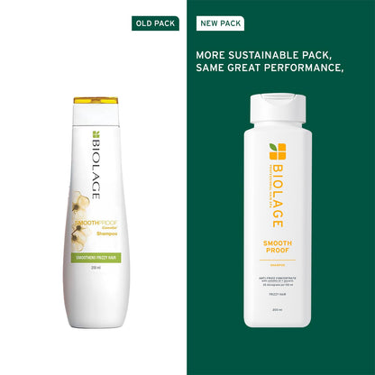 Biolage Smooth Proof Anti-Frizz Shampoo for Dry and Frizzy Hair with Camellia Oil and Glycerin for 72HR Frizz Control for Women and Men Vegan and Cruelty-Free Treatment