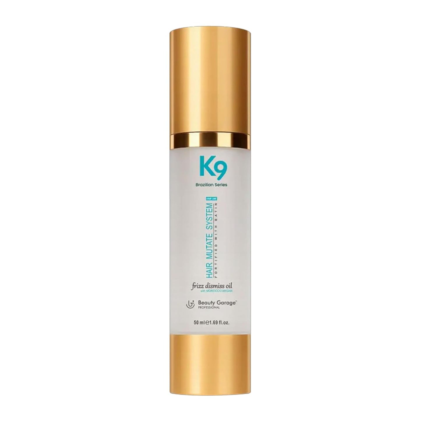 Beauty Garage K9 Frizz Dismiss Moroccan Argan Oil | Lightweight Hair Serum with Heat & UV Protection | Argan Oil of Morocco For Frizz Control, Volume Boost & Deep Hydration | 50 ml