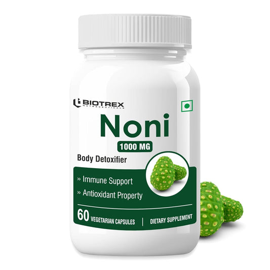 Biotrex Nutraceuticals Noni 1000mg - 60 Capsules, Traditional Herb Supplement With Antioxidant Properties.