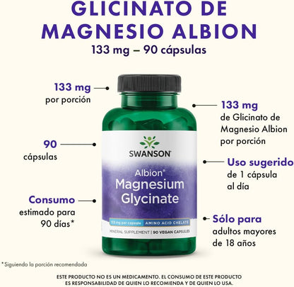 Albion Chelated Magnesium 133 mg 90 Caps