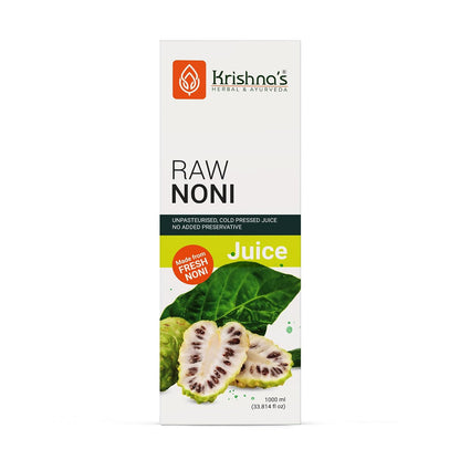 KRISHNA'S HERBAL & AYURVEDA Raw Noni Juice-1000 Ml|Preservative Free|No Added Thickener Color Or Flavor|Sugar Free Juice|Enhance Energy|Made With Fresh Noni Fruit (Morinda Citrifolia)