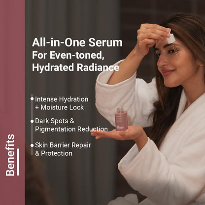 Be Neude SkinGenesis 30ml All in One Face Serum with 12% Actives – Lactic Acid, Niacinamide & Hyaluronic Acid; Reduces Dark Spots, Fine Lines, Protects Skin Barrier, For Men & Women, All Skin Types