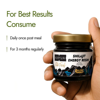 Kapiva Shilajit Energy Resin 20g | With 100% Pure Shilajit/Shilajeet | 500mg/Serving | Boosts All day Energy & Stamina | 40 Servings | Contains Aswagandha, Gokshura Vidharikand |100% Ayurvedic