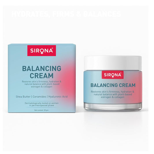 Sirona Balancing Cream jar and packaging on a white background