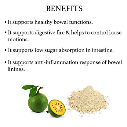 Namo Organics - Bael Fruit Powder 400g | Aegle Marmelos | Bilva Fruit Supports Healthy Bowel Functions