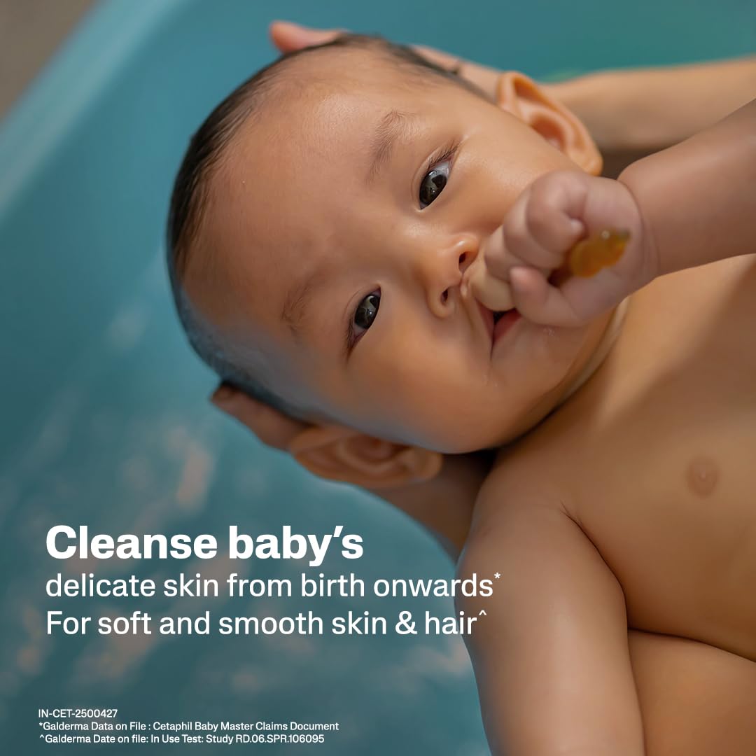 Cetaphil Baby Wash & Shampoo with Organic Calendula 230 ml | Gentle Daily Cleanser for Newborns & Babies | Hypoallergenic, Dermatologist Tested, Paraben-Free