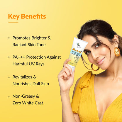 Fixderma Shadow Pore Minimizing Gel Sunscreen SPF 50 PA+++ with 4% Niacinamide, For UVA & UVB Protection | Sunscreen SPF 50 for Oily & Acne Prone Skin | Lightweight, No White Cast, Non-Greasy - 50GM