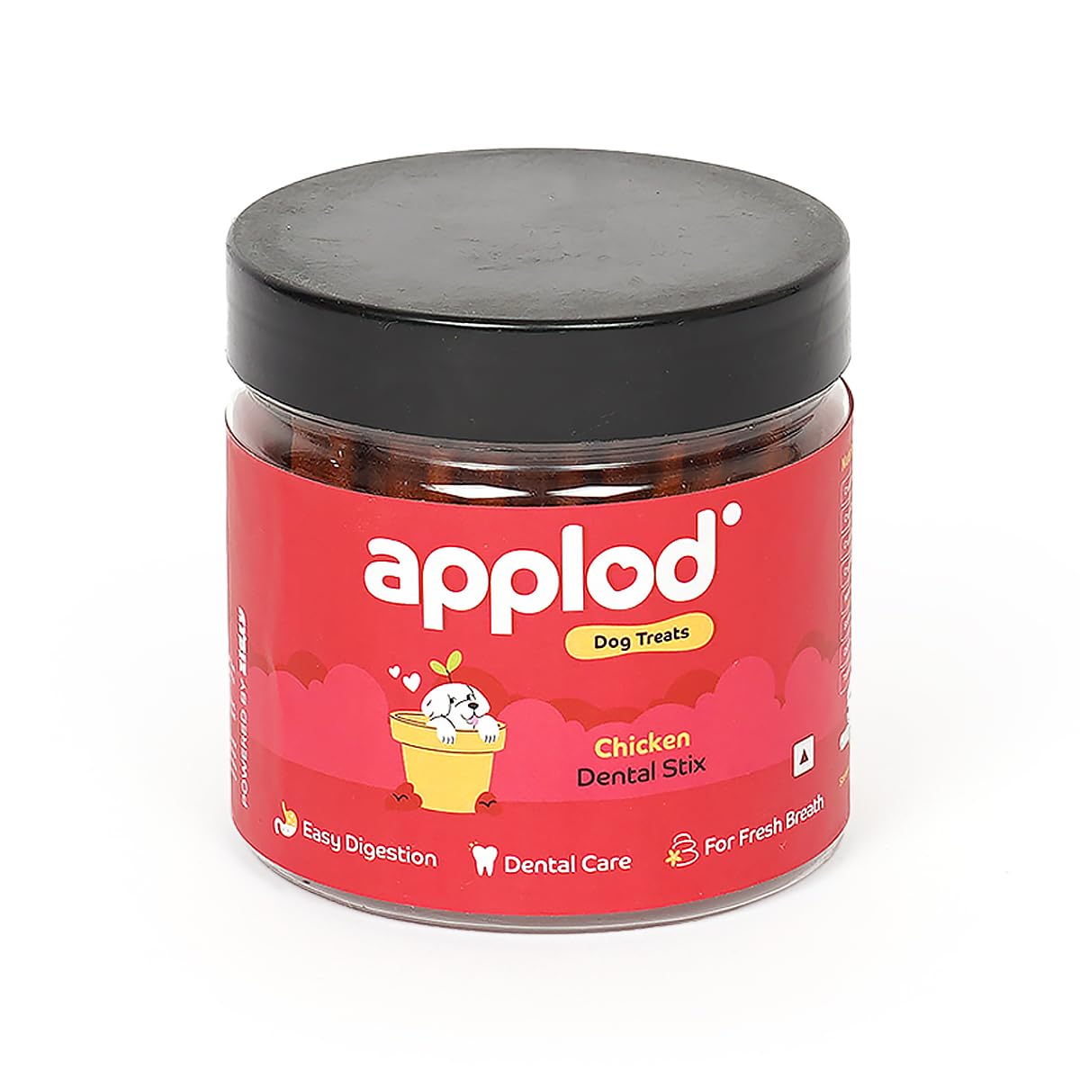 Applod Chicken Dental Stix Dog Treats for Puppies & Adult Dogs | Healthy Easy-to-Digest Training & Dental Care Reward Snacks for Small Breeds | 220g