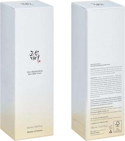 Two boxes of Beauty of Joseon Glow Replenishing Rice Milk Toner on a white background