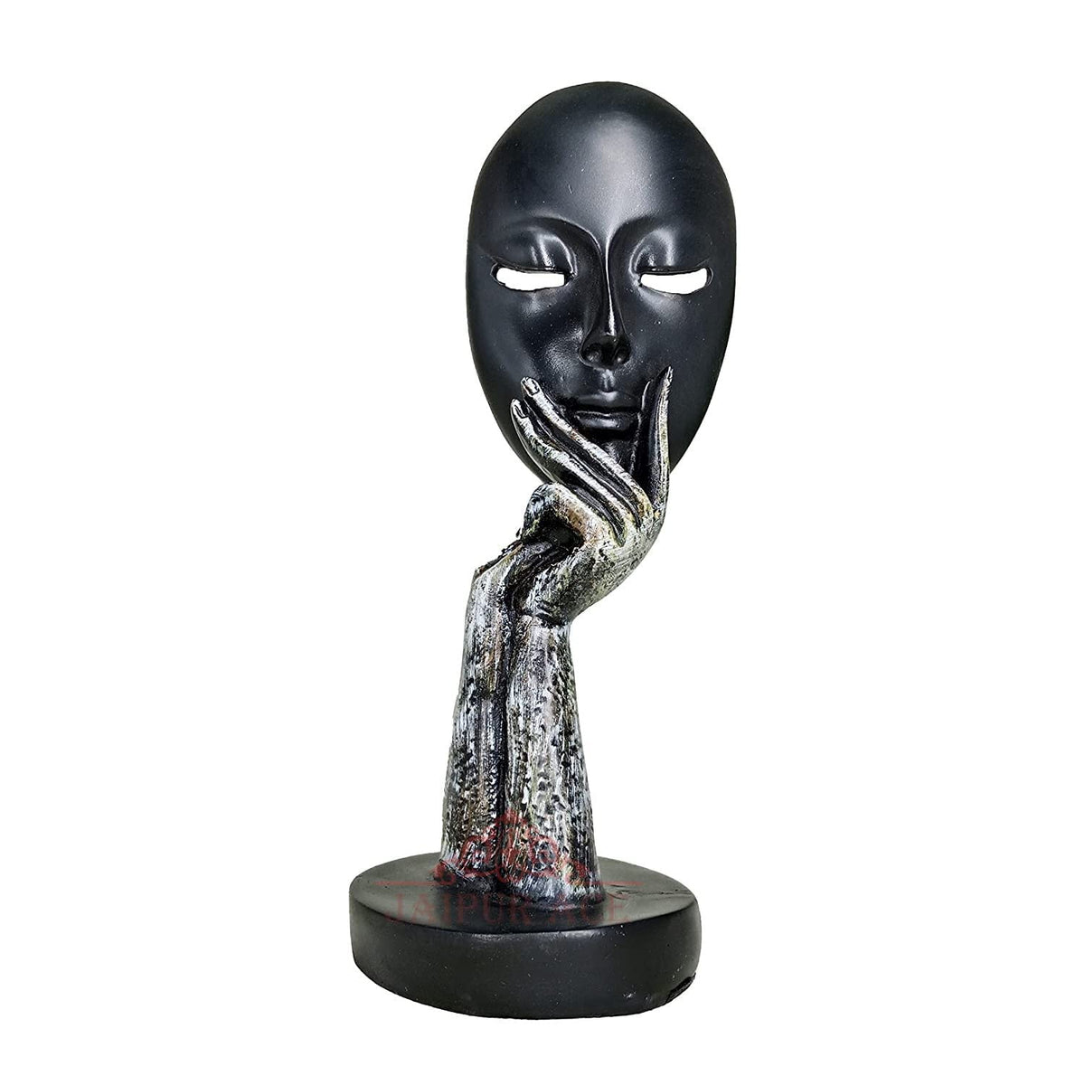 Face Lady Polyresin Piece Statue And Artifacts For Home Decor, Living Room, Wall Decoration Polyresin Showpiece For Gifting, Interiors (Face Lady Black, 5 Cm, 5 Cm)