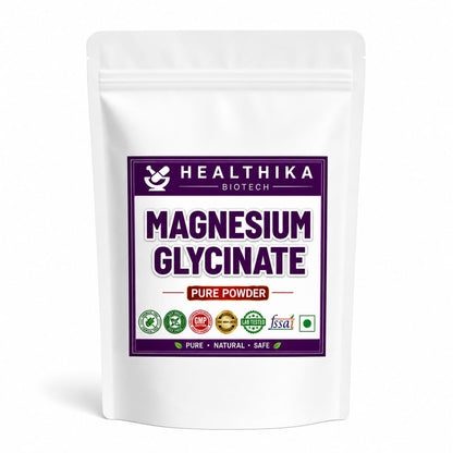 HEALTHIKA BIOTECH Magnesium Glycinate Powder | Magnesium Bisglycinate Powder | Dietary Supplement for Daily Use, 100g