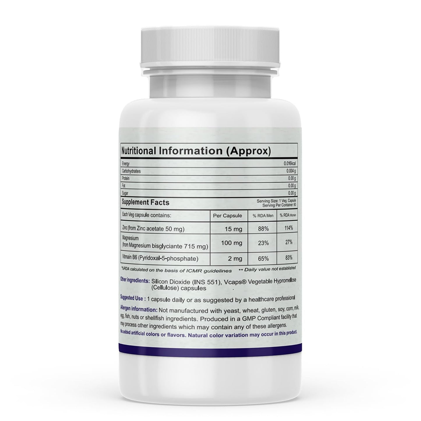 Autoimmunity Care ZMA+ Care | Zinc Magnesium Supplement with Vitamin B6 | Supports Sleep, Muscle Recovery, Brain Health, Immunity & Stress Relief | ZMA Supplement for Men & Women | 60 Caps (30 doses)
