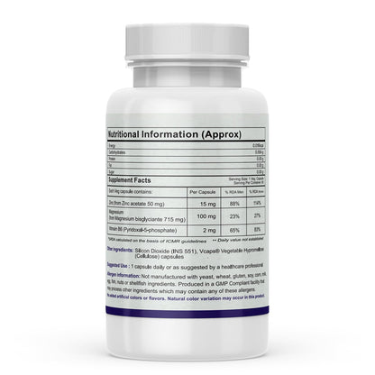 Autoimmunity Care ZMA+ Care | Zinc Magnesium Supplement with Vitamin B6 | Supports Sleep, Muscle Recovery, Brain Health, Immunity & Stress Relief | ZMA Supplement for Men & Women | 60 Caps (30 doses)
