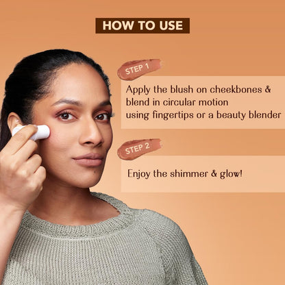 LoveChild Mini Masaba Bloominator Makeup Stick, Lumi-Matte Creamy Blush with Illuminator, Hydrating Shea Butter, Velvety Finish, Buildable, Richly Pigmented, Giggle (Light Pink) 7.5g