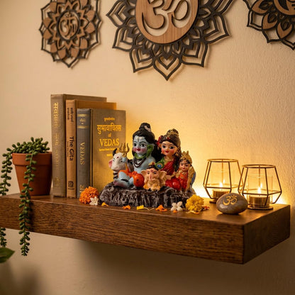 Shiv Parivar Idol for Home Decor | Shiva Family Murti for Puja Room, Temple Decoration, Spiritual Gift & Vastu Showpiece