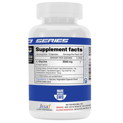 NutriJa L-Glycine 1000mg- 180 Veg Capsules | Support Healthy Sleep | Faster Recovery & Improves Joint