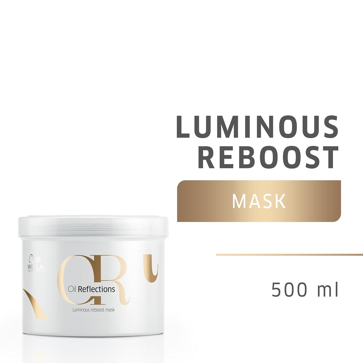 Jar of Luminous Reboost Mask with branding on a white background