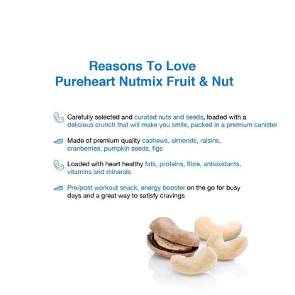 Pureheart Nutmix Fruit & Nuts Natural Premium Mix Nuts (Cashews, Almonds, Raisins, Cranberries) Delicious & Crunchy Dry Fruits