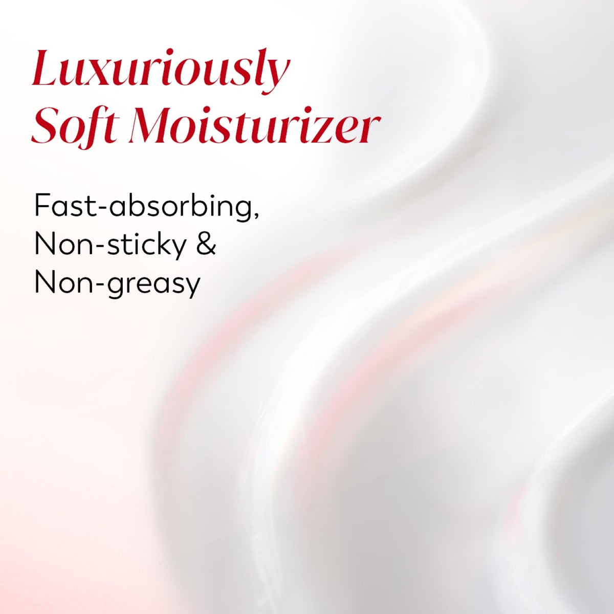Advertisement for luxuriously soft moisturizer with text on a white background