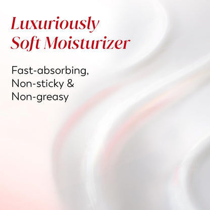 Advertisement for luxuriously soft moisturizer with text on a white background