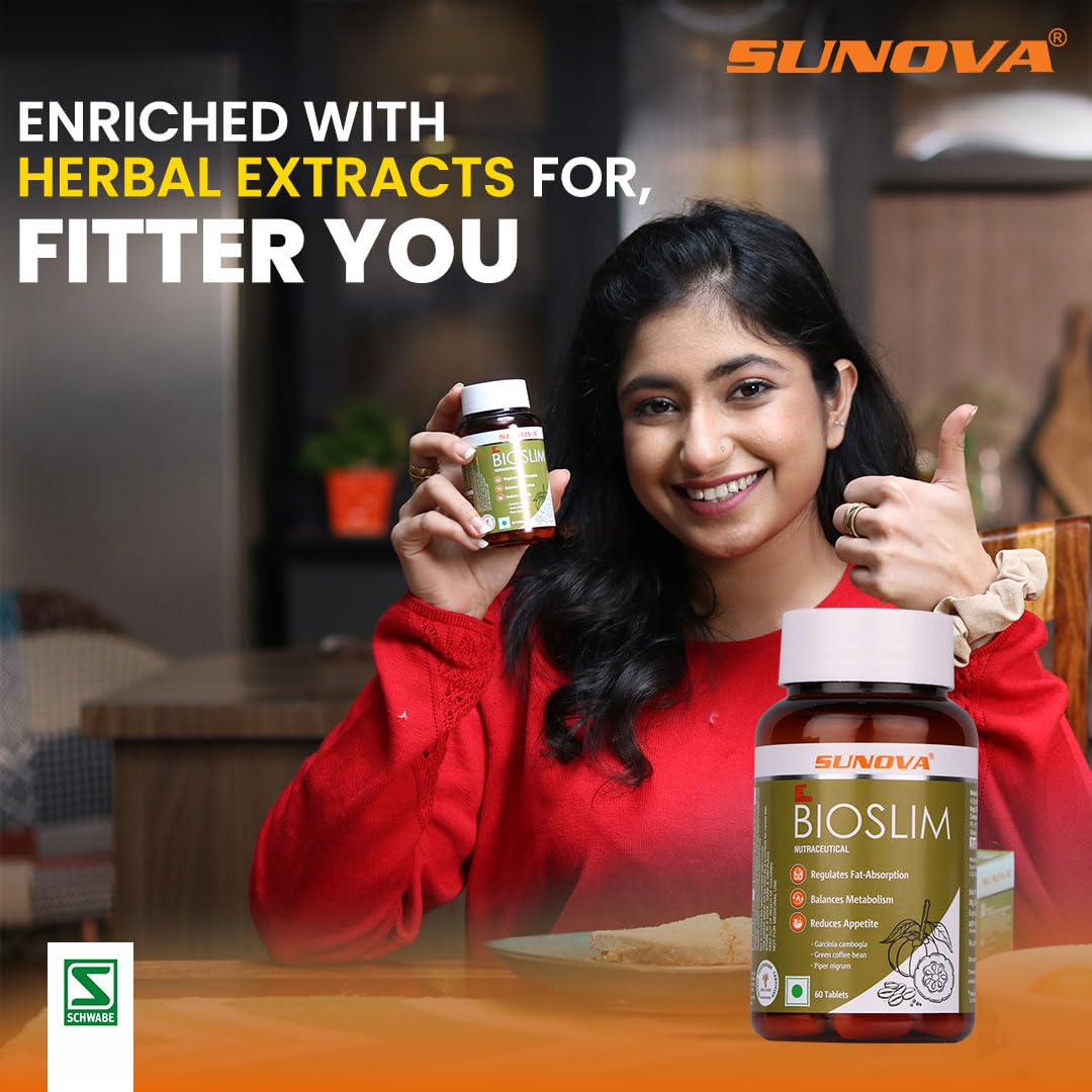 SUNOVA Bioslim Tablets - Fat Burner and Appetite Supressant for weight loss - Pack of 1