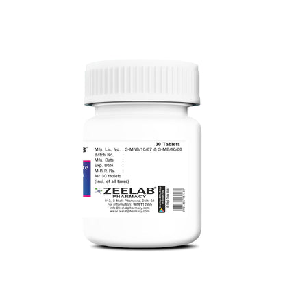 White pill bottle with label on a white background