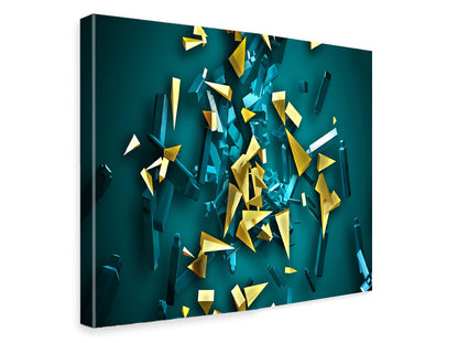 Printed Framed Canvas Painting for Home Decor Office Studio Wall Living Room Decoration (14x10inch Wrapped) - 3D-glass-