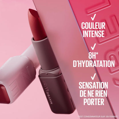 Maybelline New York Serum Lipstick (Matte) weightless hydration, One-swipe bold color, Mauve - 006 Hold the Door, 4.2g