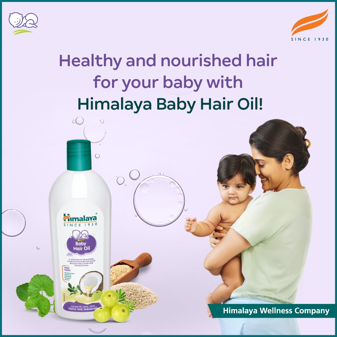 Himalaya Baby Hair Oil with Amla, Sesame & Coconut oil – 200ml | No.1 Doctor Prescribed