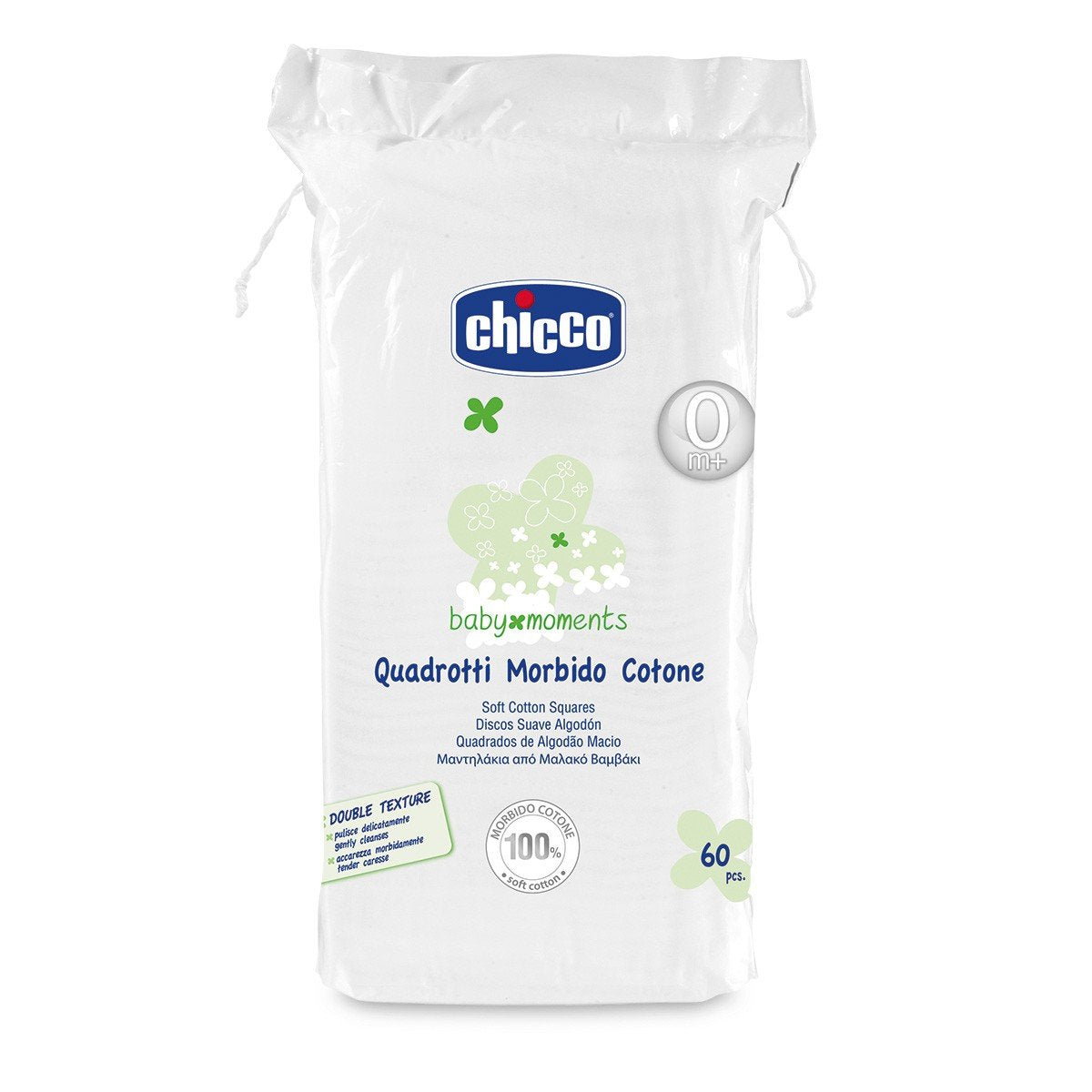 Chicco Baby Soft Cotton Square 60 Pieces
