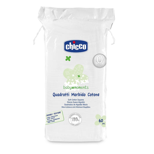 Chicco Baby Soft Cotton Square 60 Pieces