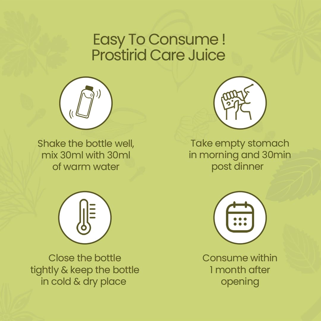 KRISHNA'S HERBAL & AYURVEDA Prostirid Juice, Enriched With 9 Other Herbs, No Artificial Colors or Flavors, 1000 Ml - (Pack of 1)