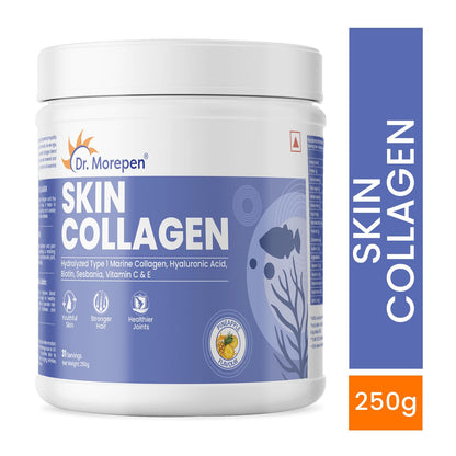DR. MOREPEN Marine Collagen Skin Protein Powder With Hyaluronic Acid, Vitamin C, Sesabania & Biotin | Pineapple Flavour | 250g