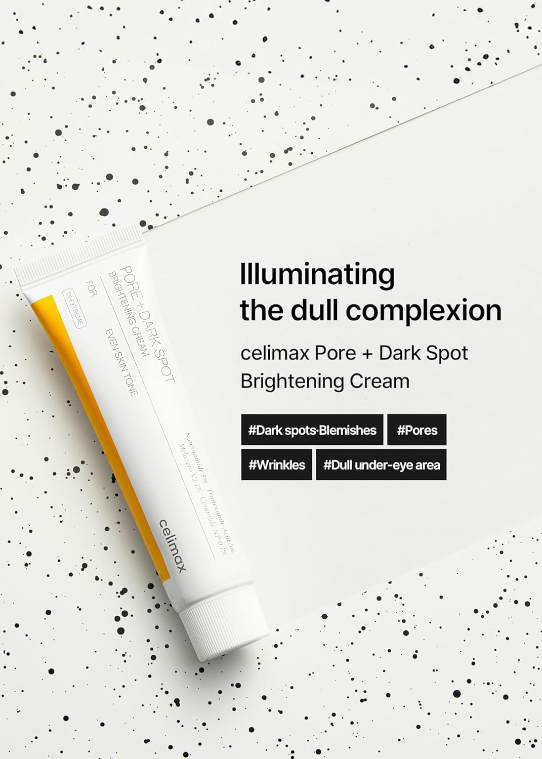 celimax Pore+Dark Spot Brightening Cream 35ml | Korean Brightening Moisturiser for Hyperpigmentation & Uneven Skin Tone | Niacinamide, Hyaluronic Acid, Ceramides & Centella | Minimises Pores, Reduces Dark Spots, Barrier Repair & Deep Hydration