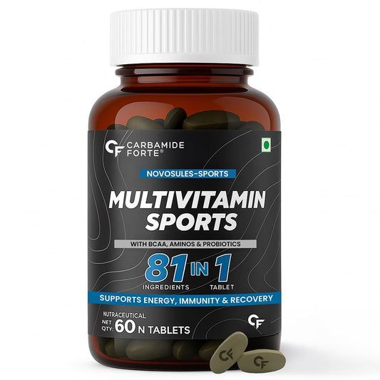 Carbamide Forte Multivitamin Tablet For Men & Women | Multi Vitamin For Men & Women With BCAA, Aminos & Probiotics | Gym Supplements To Support Energy, Immunity & Recovery - 60 Tablets
